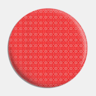 Geometric Pattern - Warm Red Pin