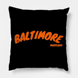 BALTIMORE MARYLAND BOLD PRINT DESIGN Pillow