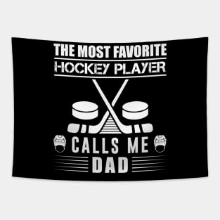 Calls Me Dad Hockey T - Shirt Design Tapestry