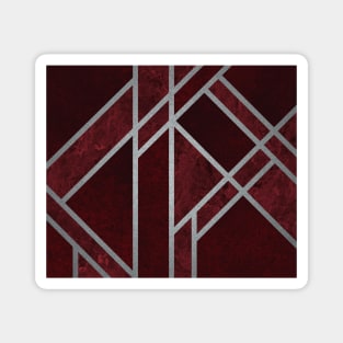 Christmas Red Ruby Art Deco Magnet