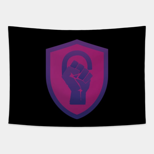Purple Team BIC Patch Tapestry by blacksincyberconference