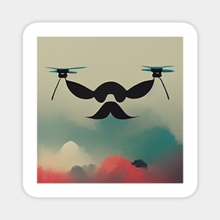 Drone Mustache AI Magnet