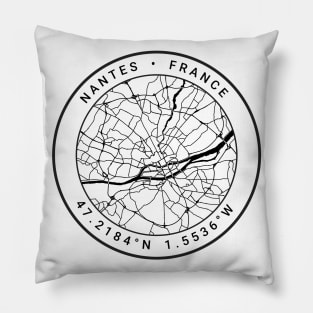 Nantes Map Pillow