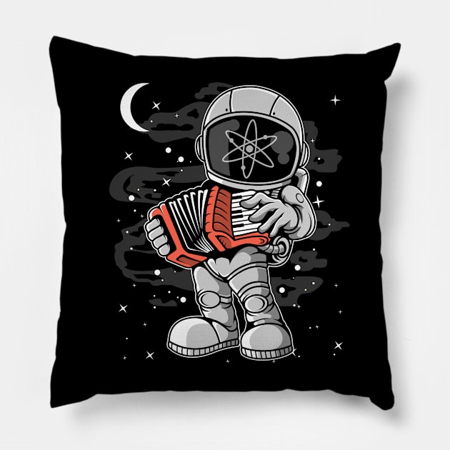 Astronaut Accordion Cosmos ATOM Coin To The Moon Crypto Token Cryptocurrency Blockchain Wallet Birthday Gift For Men Women Kids Pillow by Thingking About