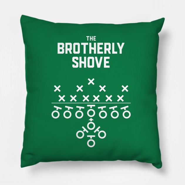 The Philadelphia Eagles Football Brotherly Shove Pillow by PHILLY TILL I DIE