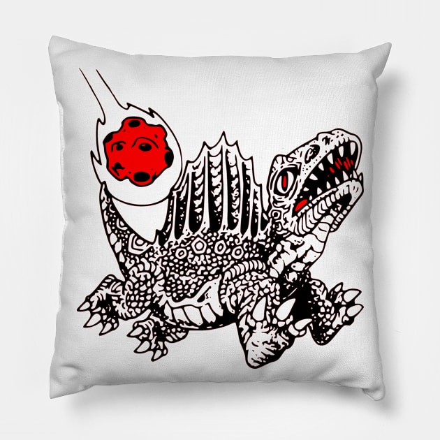 Dimetrodon Panic Pillow by SimonFagio