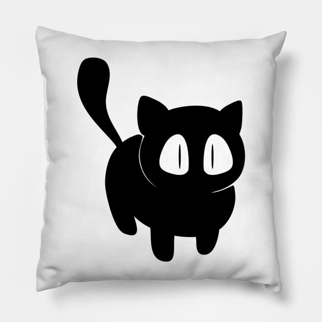 Cats Cat Manga Kawaii Anime Mom Family Funny Cute Kitten Black Symbol Cheaky Heart Love Gift Pillow by Kibo2020