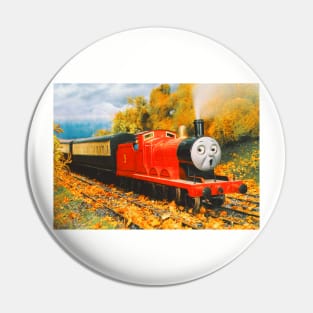 Autumn Postcard of James the Red Engine Pin