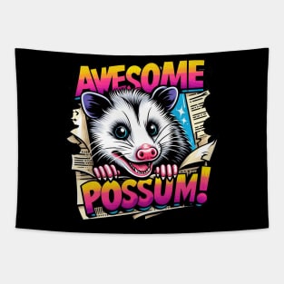 Joyful Opossum Tapestry