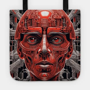 techno red robot in the future Tote