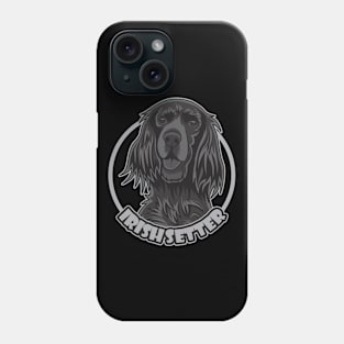 Greyscale Monochromatic of the Irish Setter Phone Case