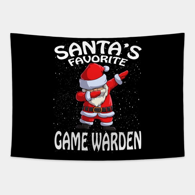 Santas Favorite Game Warden Christmas Tapestry by intelus