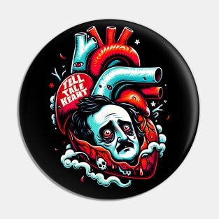 Edgar Allan Poe Tell-Tale Heart Literary Lover Pin