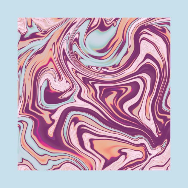 Groovy 70s Marbling Swirls 1 by lucybrownlane