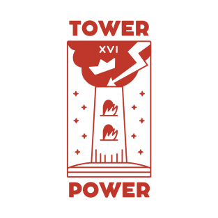 Tower Power Tarot Card T-Shirt