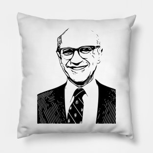 Milton Friedman Vector Pillow