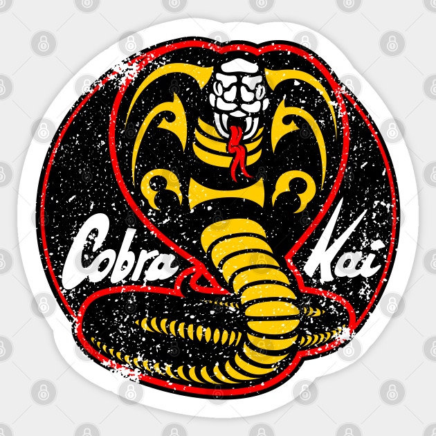 Cobra Kai Logo Distressed Cobra Kai Logo Sticker Teepublic