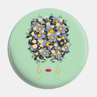 Unique Floral woman Pin