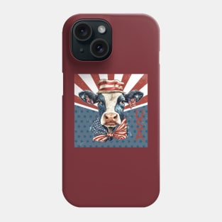 USA America Cow Themed Design Phone Case