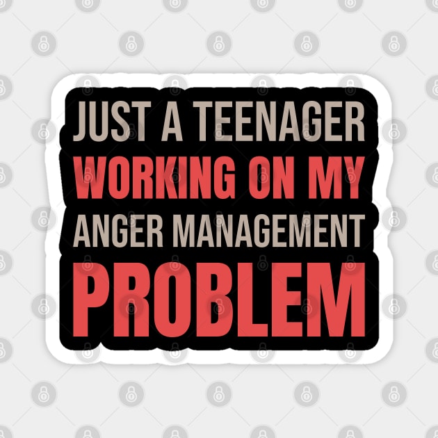 Teenager Working On Anger Management Problem Magnet by sheepmerch