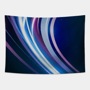 Abstract Strips Art Turquoise Tapestry