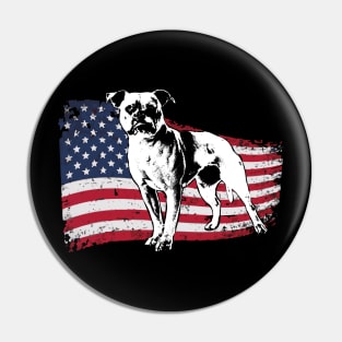 American Bulldog funny gift Shirt Pin