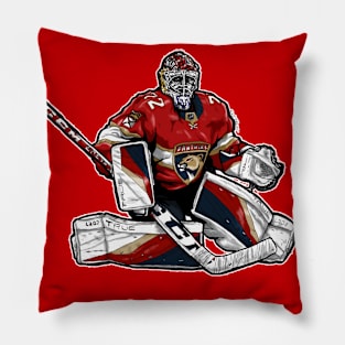 Bobrovsky in red solo Pillow