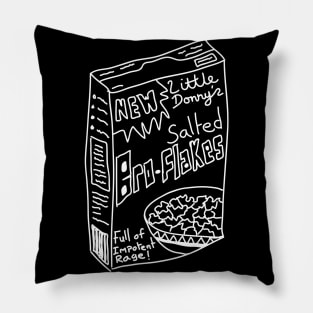 Salted Bro-Flakes - Contrast White Print Version Pillow