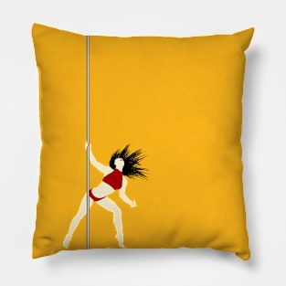 Brunette Pole Dancer Pillow