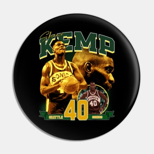 Shawn Kemp The  Reign Man Basketball Legend Signature Vintage Retro 80s 90s Bootleg Rap Style Pin