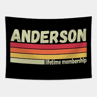 ANDERSON Surname Funny Retro Vintage 90s Birthday Reunion Tapestry