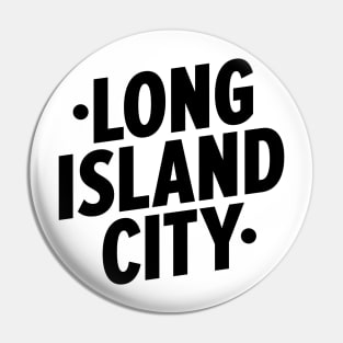 Long Island City Queens Logo - A Minimalist Tribute to Urban Charm Pin