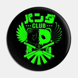 Panda Club Logo Design (Green) Pin