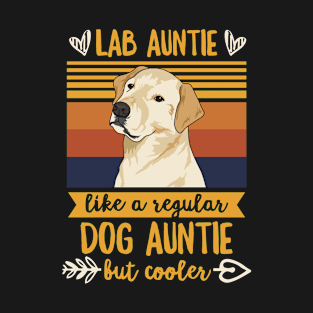 Dogs Design for a Yellow Lab Auntie T-Shirt