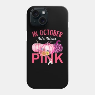 Cute Pink Pumpkins Breast Cancer Awareness Month Phone Case