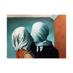 Lovers Kiss by Rene Magritte T-Shirt