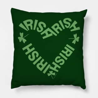 Irish Text Heart Pillow