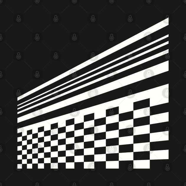 Abstract Checkerboard Racetrack by Suneldesigns