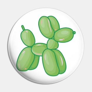 Green Balloon Dog Animal Pin