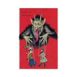 Puppet Master Krampus Victorian greeting T-Shirt