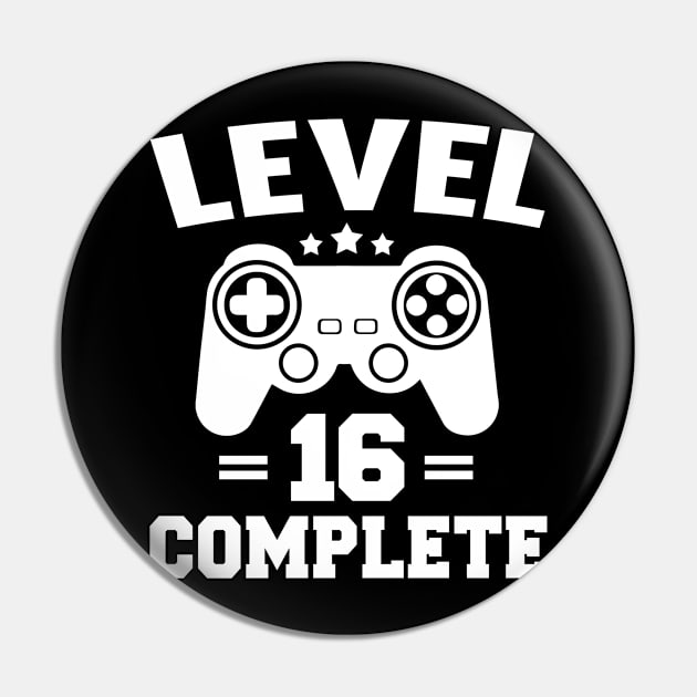 Level 16 Unlocked Tshirt 16th Video Gamer Birthday Boy Gifts Pin by Suedm Sidi