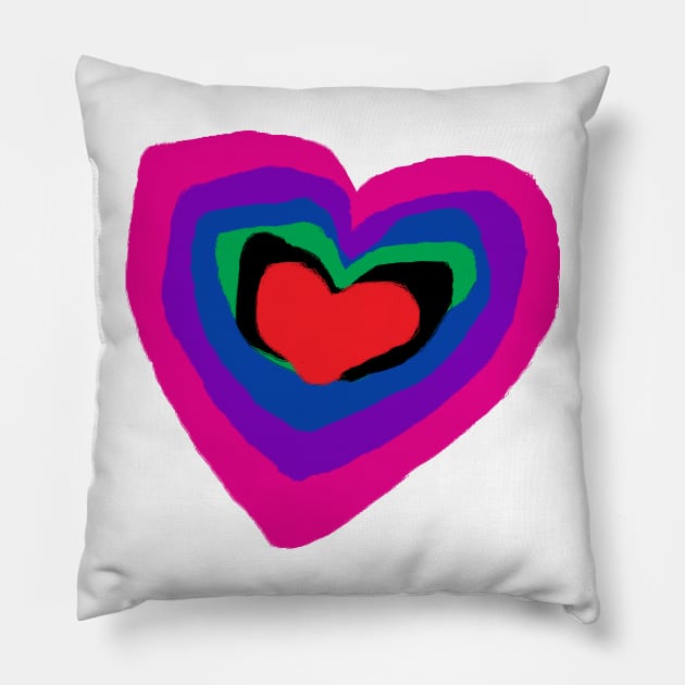 lovely Heart T-Shirt Heart Top Pillow by EllenDaisyShop