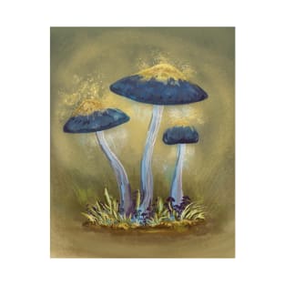 Elegant Webcap - Glowing Blue Mushroom T-Shirt