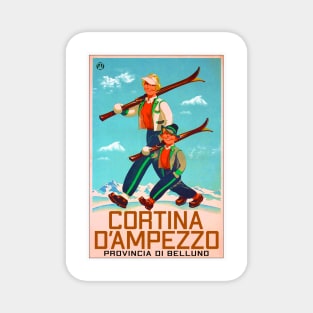 Cortina d'Ampezzo Skiing Italy Dolomite Mountains Dolomiti Belluno Magnet