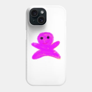 Pink watercolor snow bird art design Phone Case