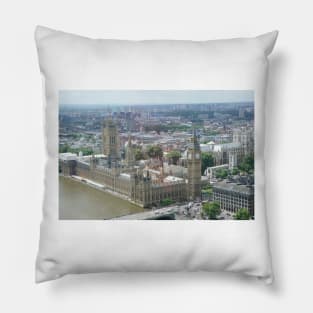 Palace of Westminster London Eye view Pillow