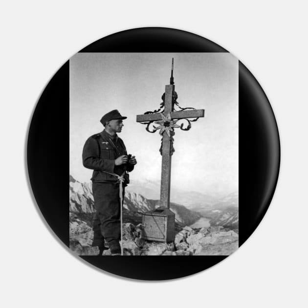German Mountain Soldier Admiring His Land Pin by BlackWatch1
