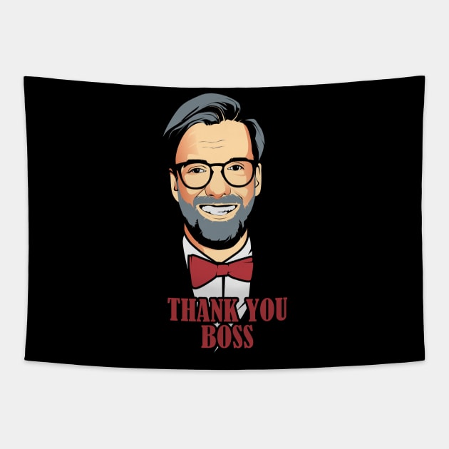 Thank You Jurgen Klopp Tapestry by Lotemalole