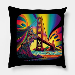 Golden Gate Bridge v3 (no text) Pillow