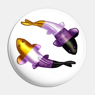 Nonbinary LGBTQ Koi Fish Pin